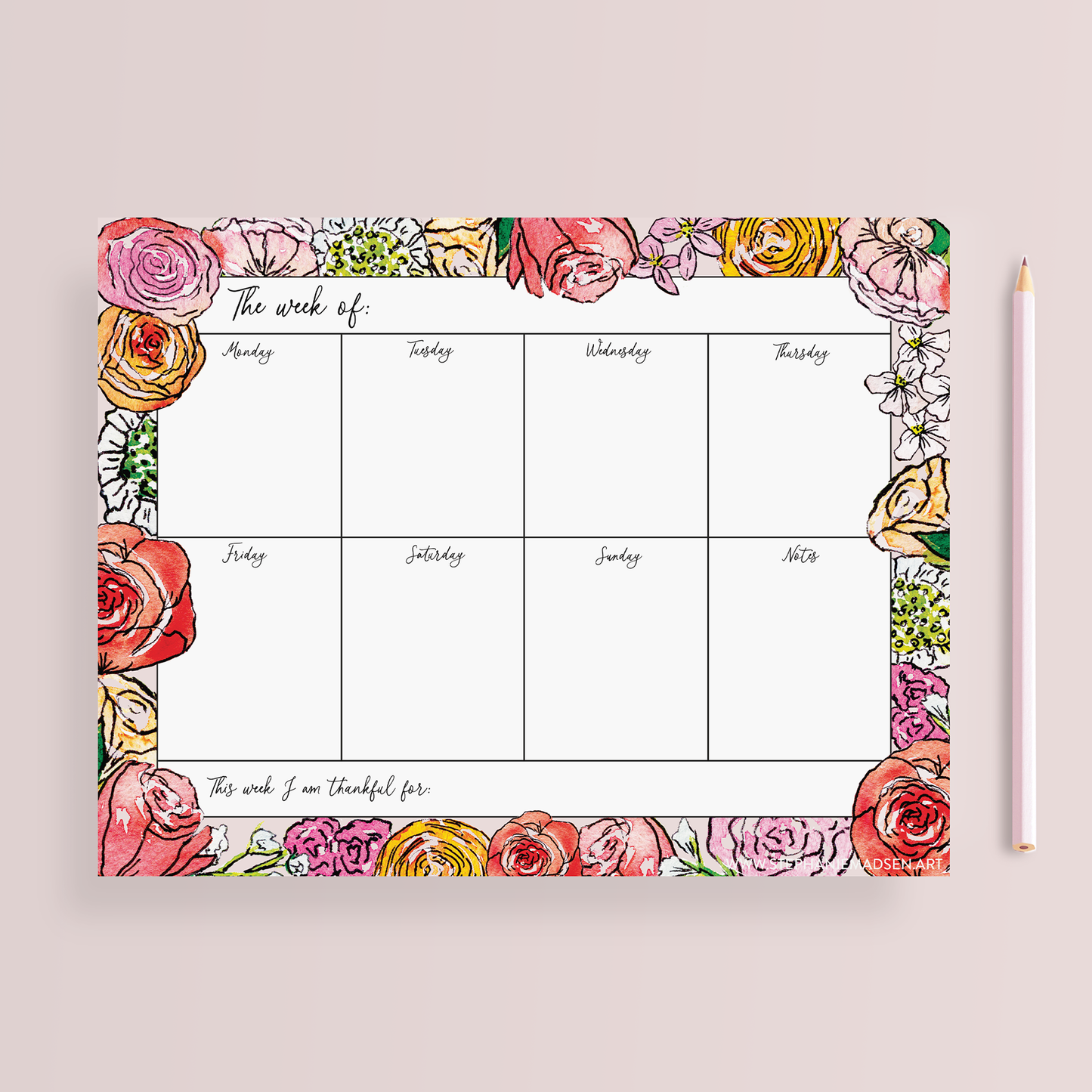 Pink Posy Stationery Gift Sets