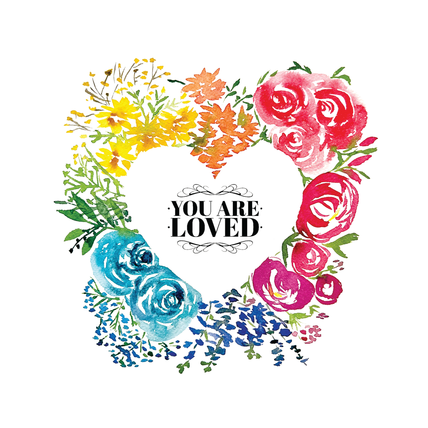 Rainbow Heart - Stickers, Magnets, and Key Chains