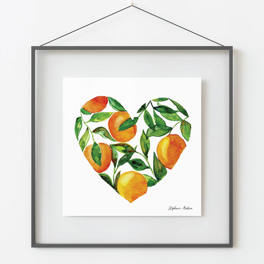 A Heart Full of Oranges - Artwork Print