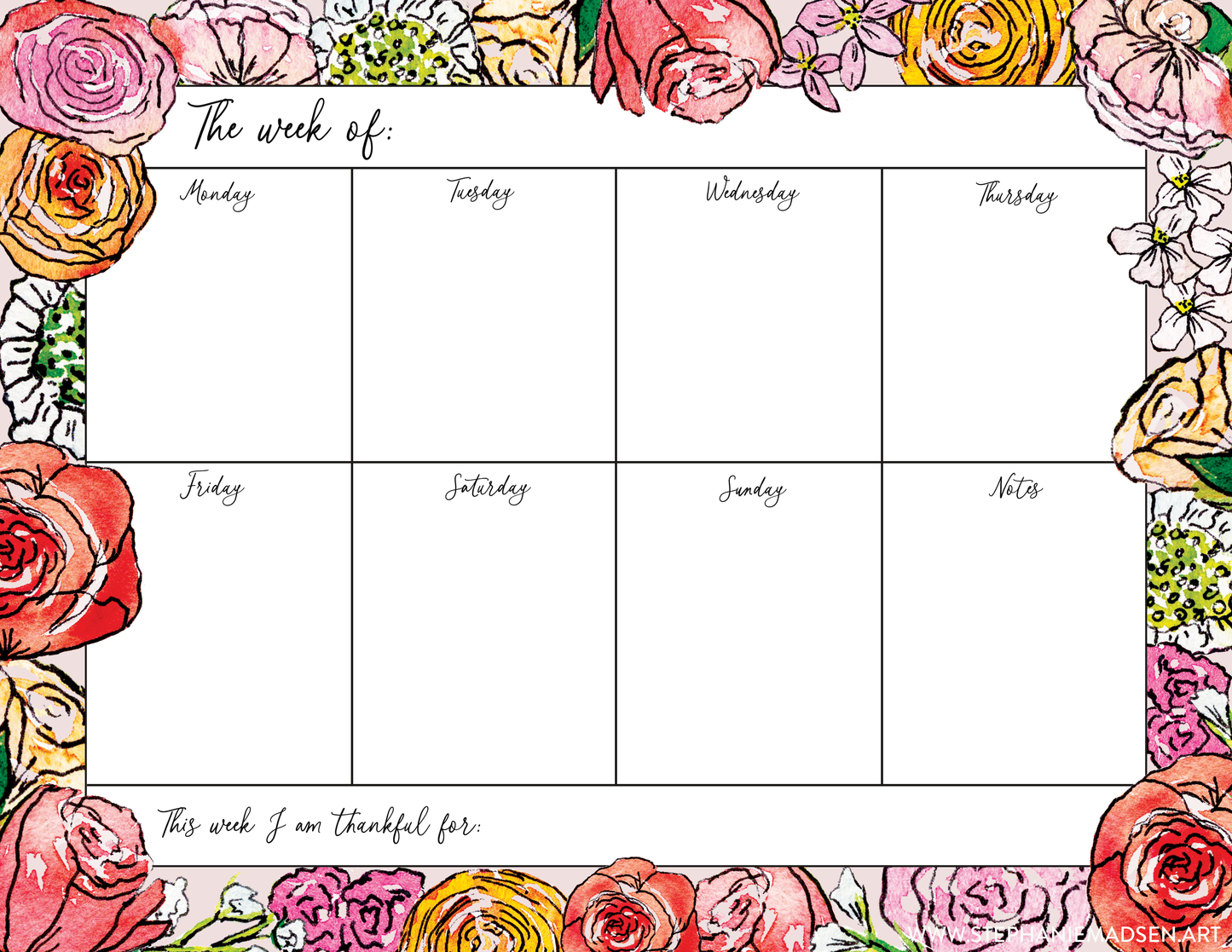 Weekly Planner Sheet - Free Download