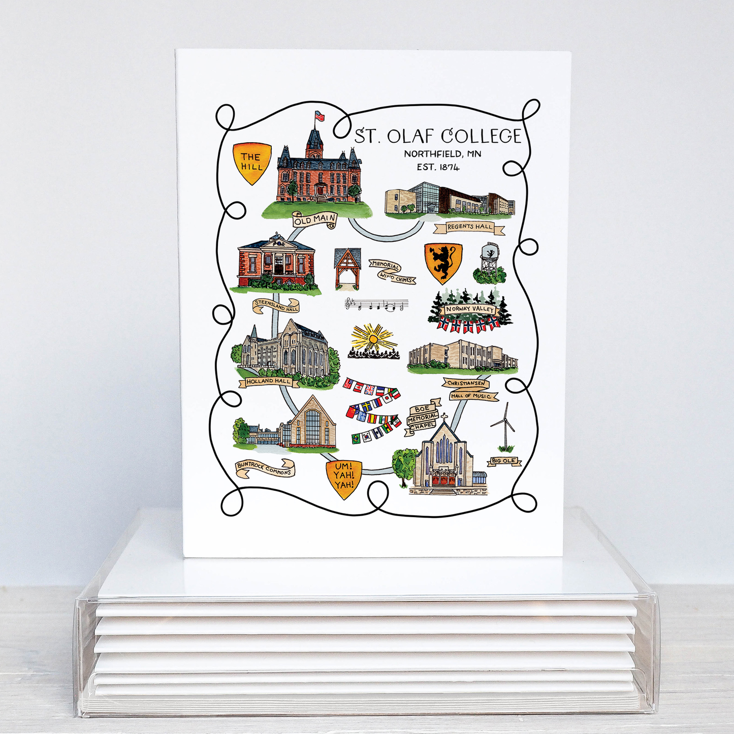 St. Olaf College Note Cards - set of 8