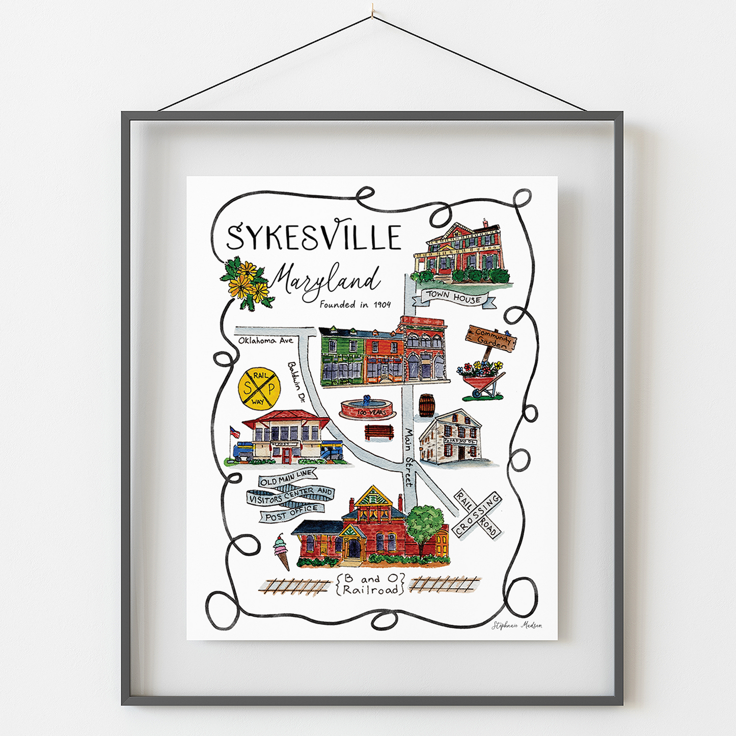Sykesville, Maryland - Illustrated Map