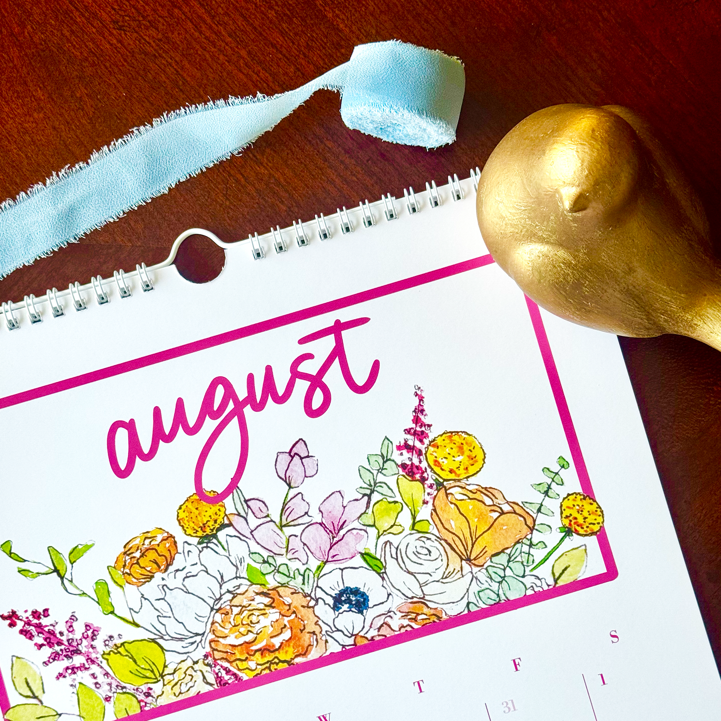 2026 Watercolor Floral Wall Calendar (US & CA)