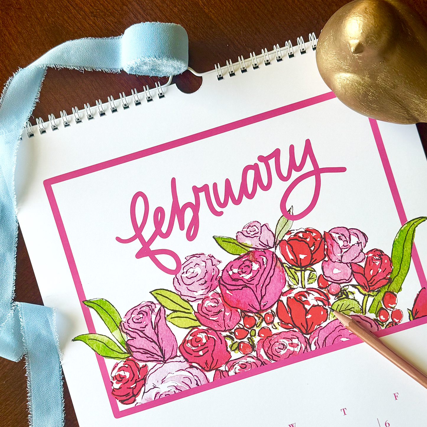 2026 Watercolor Floral Wall Calendar (US & CA)