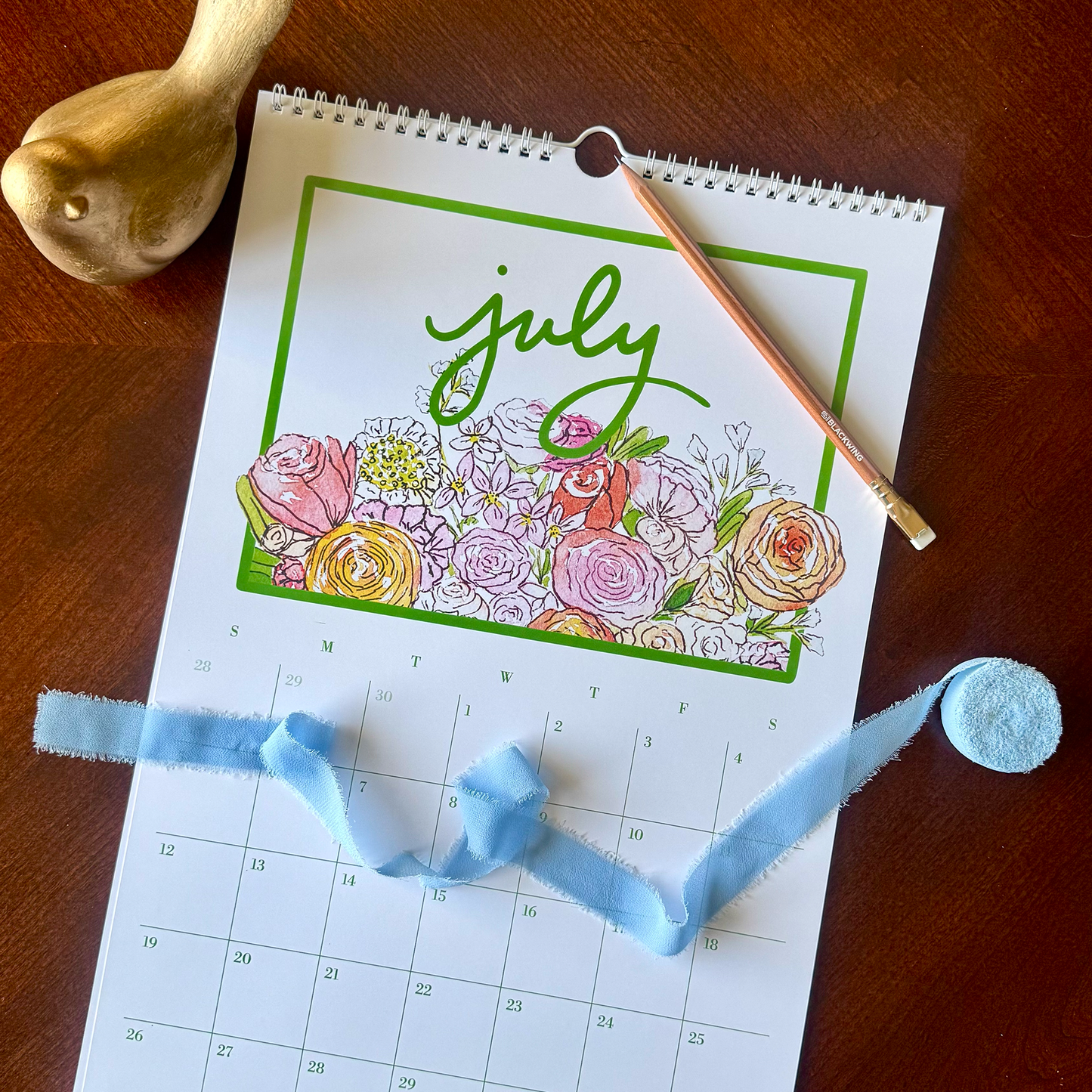 2026 Watercolor Floral Wall Calendar (US & CA)