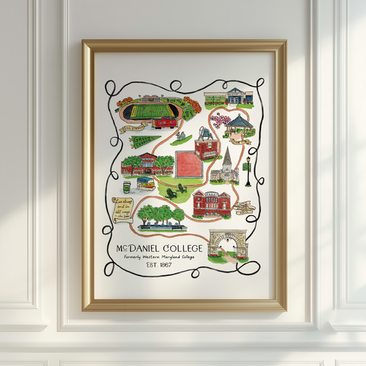 McDaniel College - Illustrated Map - option to personalize