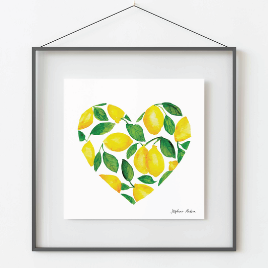 A Heart Full of Lemons - Artwork Print