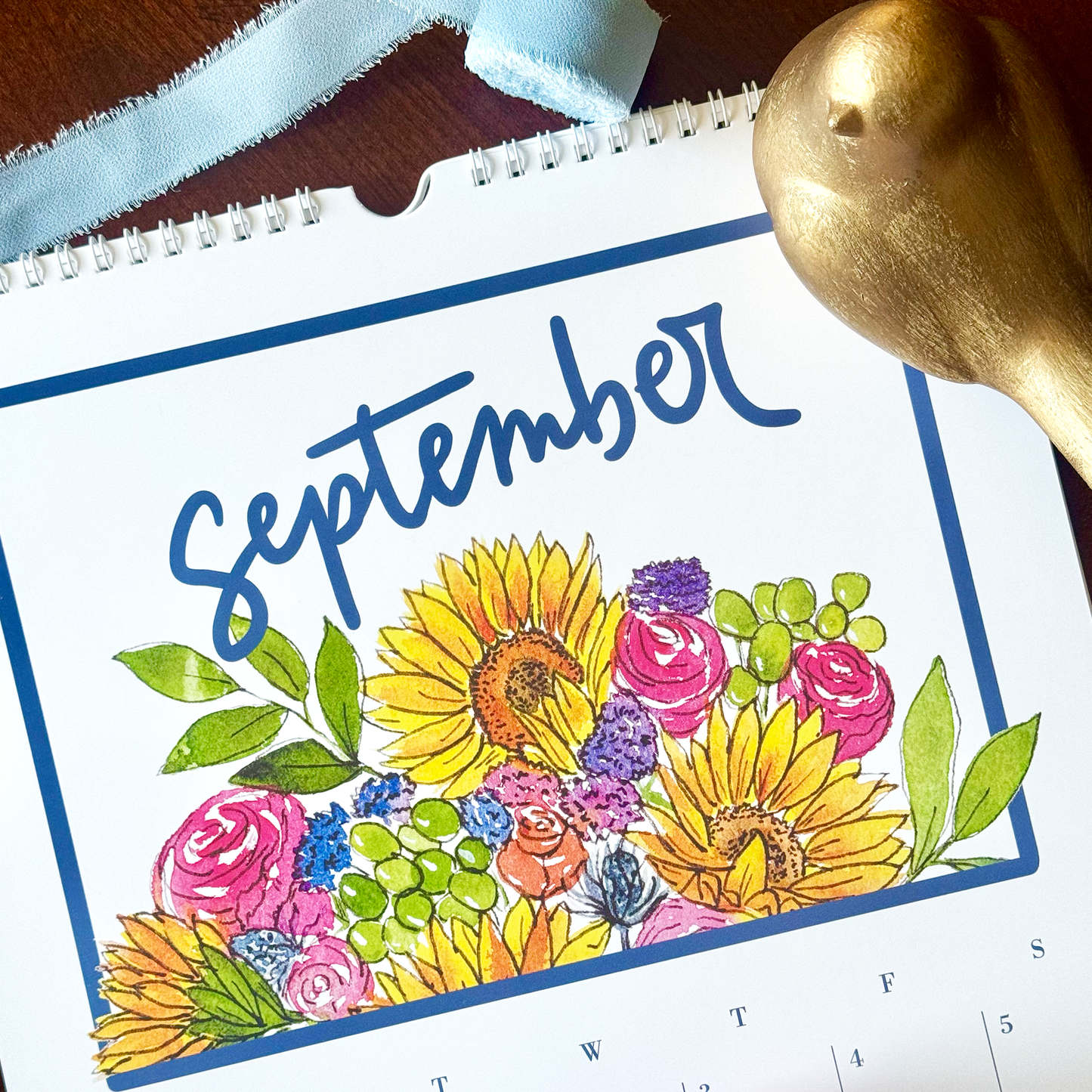 2026 Watercolor Floral Wall Calendar (US & CA)