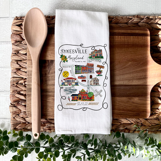 Flour Sack Tea Towel - Sykesville, MD