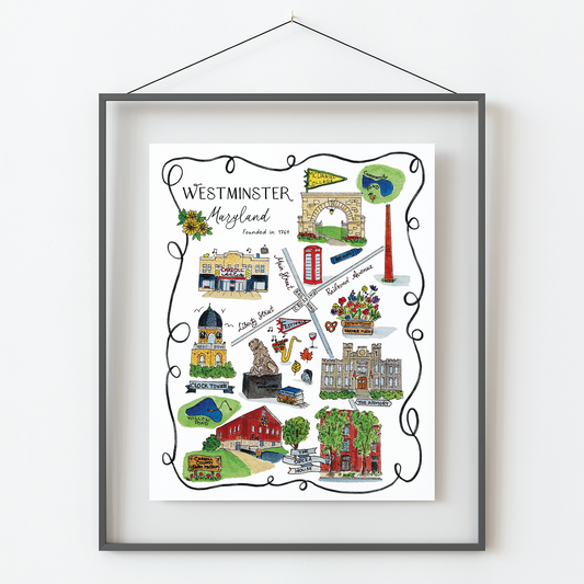 Westminster, Maryland - Illustrated Map