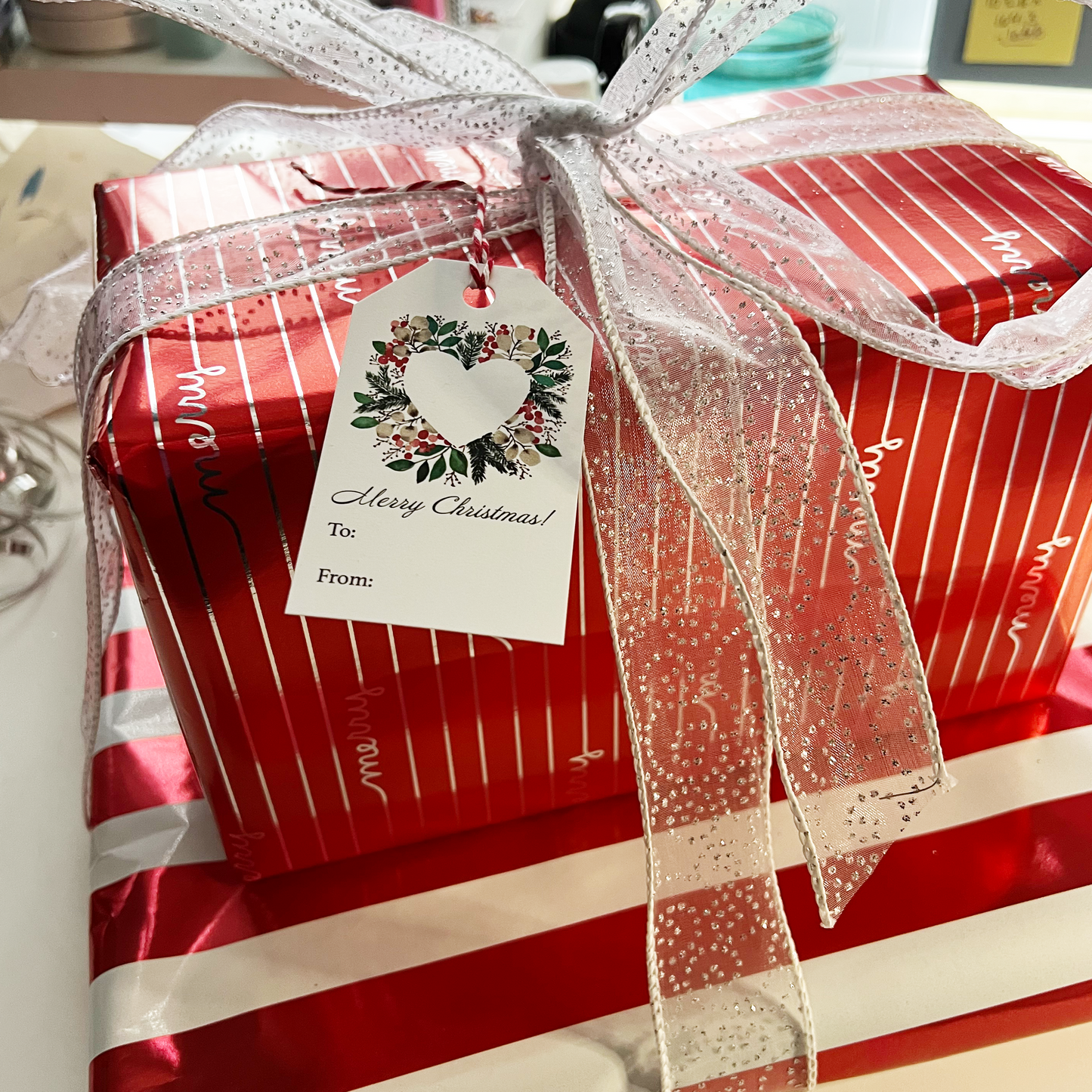 Holiday Gift Tags - set of 10 - Free Shipping