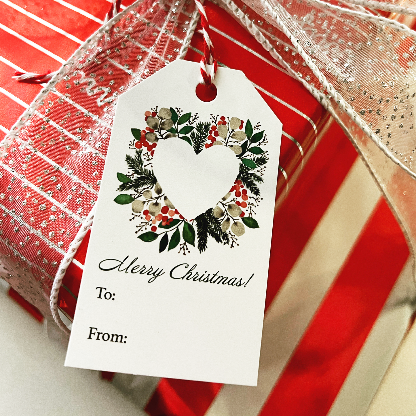 Holiday Gift Tags - set of 10 - Free Shipping